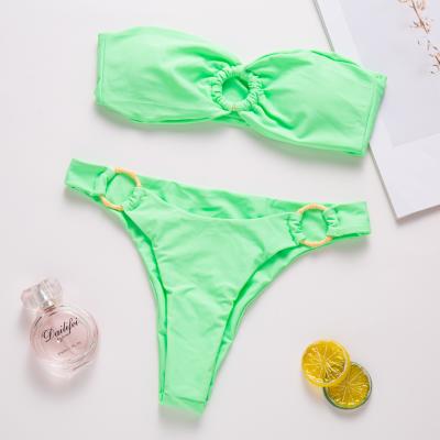 China 2021 Customized Customized Logo Knot Tie Bikini Breathable Private Label Bikini Swimwear for sale