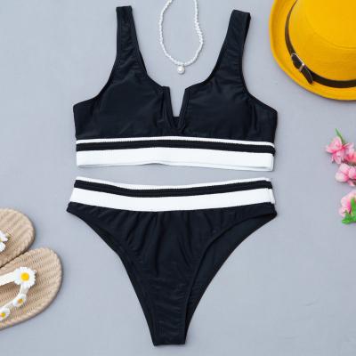 China 2021 New Design Solid Colors Girls Swimsuit Women Breathable Bikini Set for sale