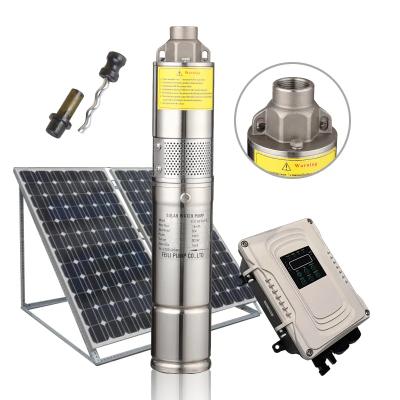 China Available in High Efficiency 36v /72V DC Irrigation Solar Brass and Spiral System Solar Submersible Rotor Pump Deep Good Agricultural Irrigation for sale