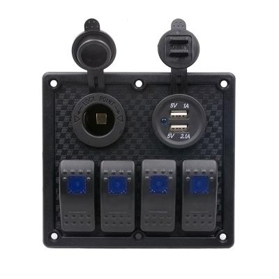 China Brief & Single Color Car Switch Panels Input: Input: DC12-24V Output: 5V/3.1A 12V/20A 24V/10A for sale