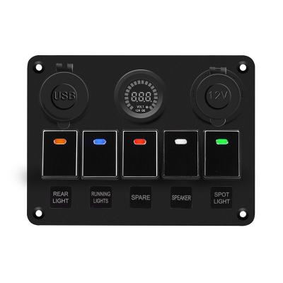 China Brief & Single color car switch panels Input: DC12V Output: 5V/3.4A; 9V/2.5A; Voltage 12V/2A: 5-15V for sale