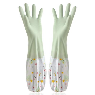 China Wholesale Fit Kitchen Cleaning Household Loose Sleeve Latex Gloves Dishwashing Rubber Washing Clothes Rubber Gloves for sale