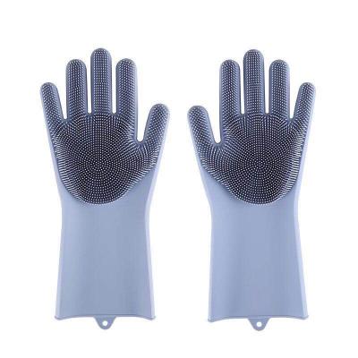 China Magic Dishwashing Gloves Kitchen Household Tool Silicone Glove Housework Cleaning Gradient Lightly Color Section Summer for sale