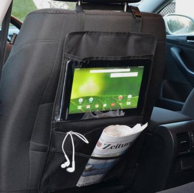 China Sports Wholesale Black Simple Style Car Backseat Organizer With Touch Screen for sale