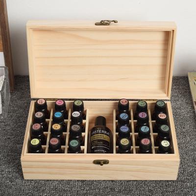 China CLASSIC Wood Essential Oil Display Holder Rack Wooden Gift Boxes Rotating Organizer for Oil Bottles for sale