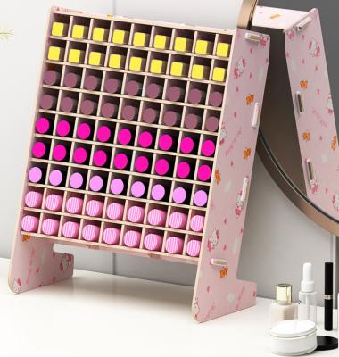 China CLASSIC Lipstick storage box Dust screen red desktop box for cosmetics storage rack multi-compartment lip gloss lipstick rack for sale