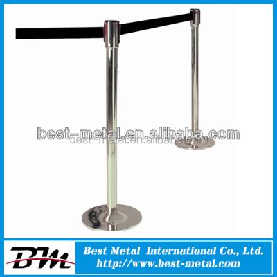 China Stainless Steel / Iron Stainless Steel / Iron Pulled Queue Strip Airport Barricade , Retractable Strap Barrier for sale