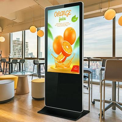 China Indoor LCD Digital Displays Brochure Stand Digital Portable Totem Vertical Signage 21.5inch Touch Screen TV for sale