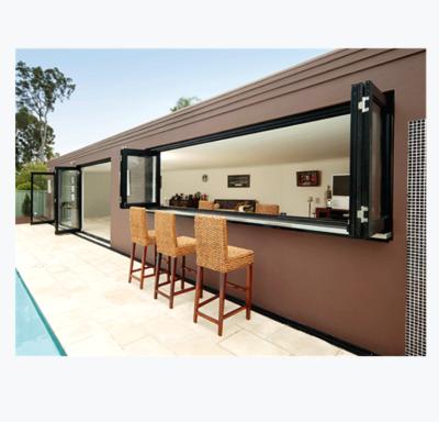 China Folding Screen Bi Folding Sound Proof Aluminum Window And Residential Aluminum Window For Commercial And Residential for sale