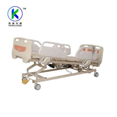 China Hot sale medical hospital bed furniture ICU 5 work electric hospital bed with mattress for sale