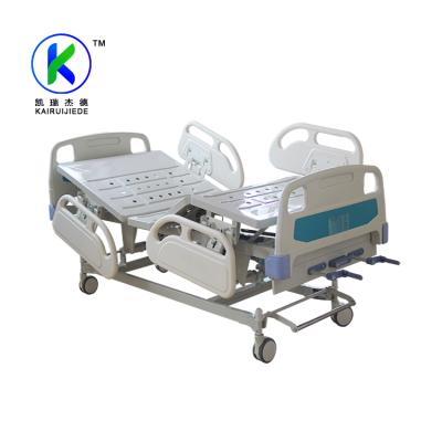 China Hospital Beds Manual 3 Crank Operates Height Adjustable Medical Hospital Bed For Patient for sale