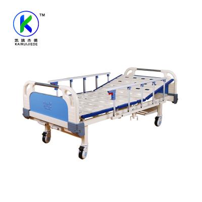 China Factory Bed Hospital Bed Cheap Price Crank Manual Double Hospital Bed With Mute Caster for sale