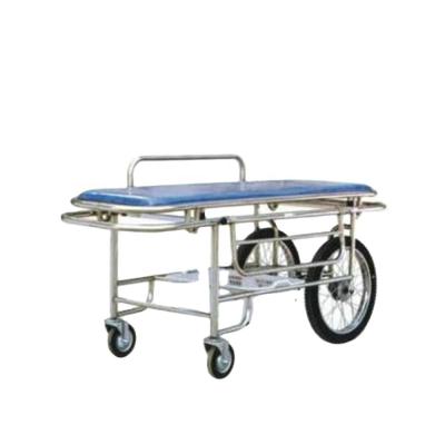 China Medical Emergency Rescue CE/ISO Adjustable Hospital Stainless Steel Patient Stretcher Trolley for sale