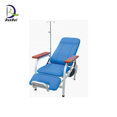 China The medical clinic of I.V. Modern Hospital Blue Manual Patients Chairs With Arm For Sale for sale