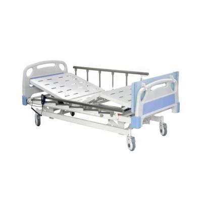 China Steel& plastic CE approved adjustable electric three works hospital bed price medical clinic bed for sale