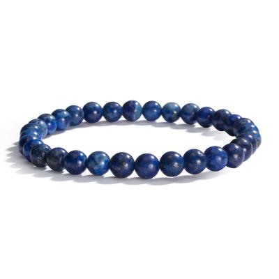 China Cheap blue stone men's bracelet vintage MAXERY 6MM stone bead bracelet fashion bracelet jewelry for sale