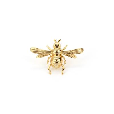 China Hot Sale Brass Bee Ring Gold Bee Earrings Vintage Maxery 2022 New Design Gold Metal and Cute Bee Necklace for sale