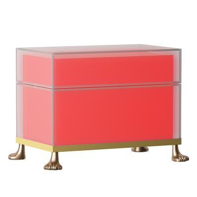 China Maxery Multi-Grid Dresser Viable Acrylic Lipstick Storage Box Large Capacity With Luxury IG Cover Light for sale