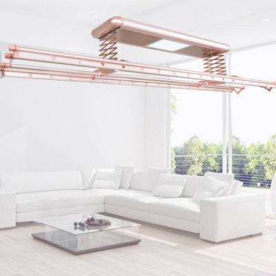 China Multifunctional Automatic Remote Control Ceiling Mounted Electric Clothes Drying Rack for sale