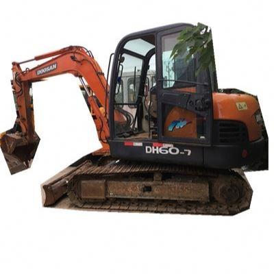 China Construction worksÂ  Hot sale Used mini excavator Doosan DH60-7 in yard for sale