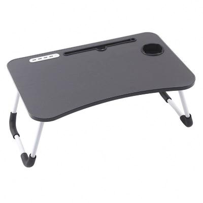 China Portable Folding Lap Desk Foldable Laptop Lazy Desks Laptop Table Tables On Bed Sofa With Drawer for sale