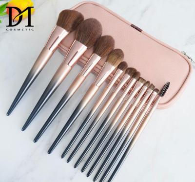 China Angular Blush Tube 6pcs High Quality Microcrystalline Brass Microcrystalline Brass Single Travel Makeup Brush Set Makeup Brush Set for sale