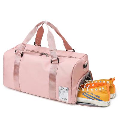 China Outdoor Women Sport Divider Bag Dry Compartment Waterproof Single Shoulder Bag Gym Duffel Bag And Wet Shoes Bag for sale