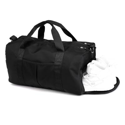 China Outdoor Custom Nylon Ladies Gym Duffel Bag With Shoes Compartment Travel Duffel For Women for sale