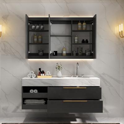 China Eco - Friendly Stainless Steel Bathroom Mirror Cabinet Vanity Top Free Standing Cabinet for sale