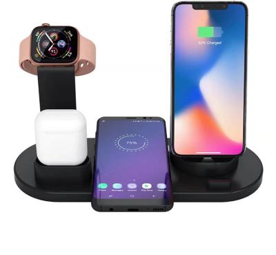 China 3 in 1 2021 Wireless Watch Phone Earphone Bestselling Amazon USB Charger Dock Station Charging Stand 10W 3 in 1 Wireless Charger for iPhone iWatch for sale