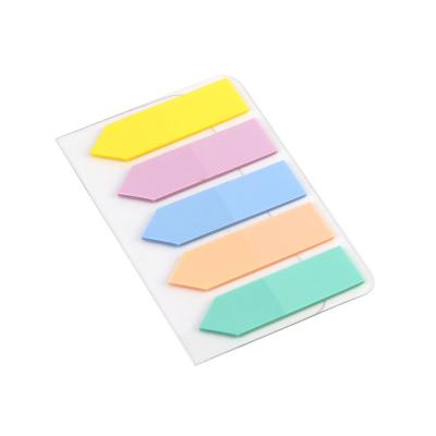 China Office YIHENG PET Color Sticker Assorted Self Adhesive Arrow Sticky Notes For School And Office Use for sale