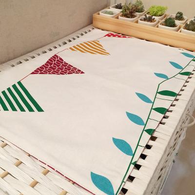 China Burlap Dining Table Mat Cotton Table Mat Eco-friendly Disposable Printed Canvas Place Mat for sale