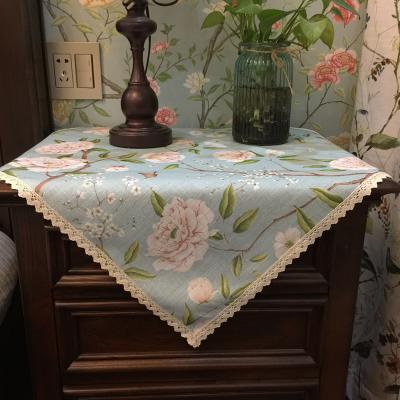 China FANNI Hot Sale Lace Fabric Modern Border Cabinets Fabric Printed Table Cover For Home Decor for sale