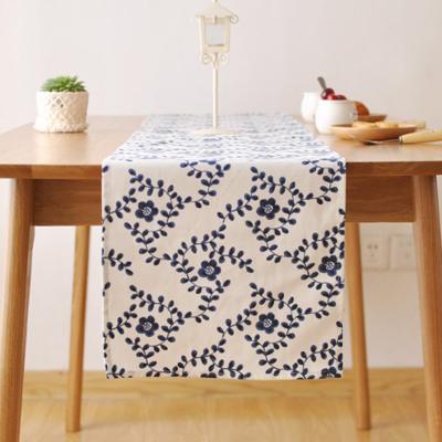 China Dining Table Durable Home Decoration Restaurant Hotel Cotton Wedding Table Cloth Runner for sale