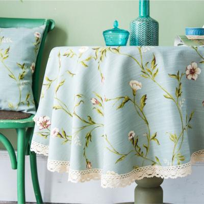 China Modern Wholesale Custom Tablecloth Polyester Jacquard Tablecloth Cotton Lace Table Cover for sale