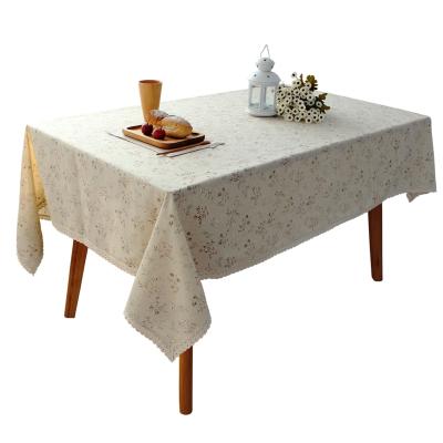 China Modern Luxury Wedding Decor Tablecloth Lace Cotton Table Cloth Cover for sale