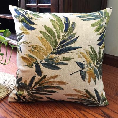 China Anti-Static Custom Luxury Linen Cotton Modern Vintage Cushion Covers Sofa Pillow Case Floral Graphic for sale