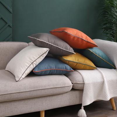 China Plain Anti-static Luxury Nordic Cotton Pillowcase Polyester Decor Home Style Tile Canvas Cover for sale