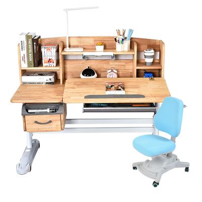 China Innovative Hot Selling Ergonomic Furniture Study Table And Chair For Student Modern Solid Wood Desk For Kids Children for sale