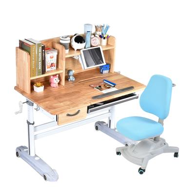 China NEW Innovative Furniture Good Posture Study Table For Smart Kids Study Solid Wood Desk With Chair For Kids for sale