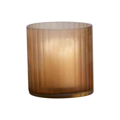 China Classic Cylindrical Glass Candelabra Candle Holder Candle Jars Decorating Container Wedding Table Centerpieces for sale