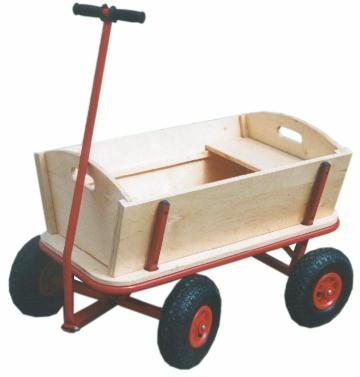 China Graden Kindergarten Trolley With Air Wheel Wooden Board TC1812 for sale