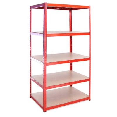 China Red Corrosion Protection Metal Garage Storage Shelves Burying Heavy Duty Shelving Storage 180x90x40cm for sale