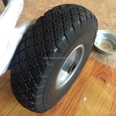 China PU foam 10 inch wheel tyre, flat free tire, tire PU foam tire 4.10/3.50-4 for sale