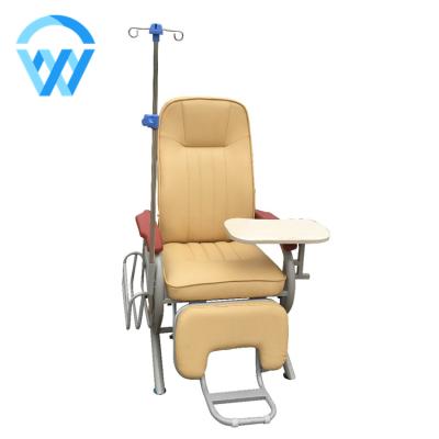 China Manual Clinic Hospital Grade Medical Furniture Height Adjustable Metal Infusion Chairs for sale