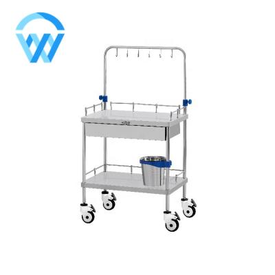 China Hospital Trolley Type New Patient Monitor Trolley With Drawers And Bin for sale