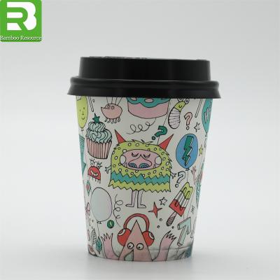 China Cheap Custom Branded Color Printed Business 7Oz Manufacturer Supply Wholesale Recyclable Disposable Coffee Tea Disposable Paper Cup for sale