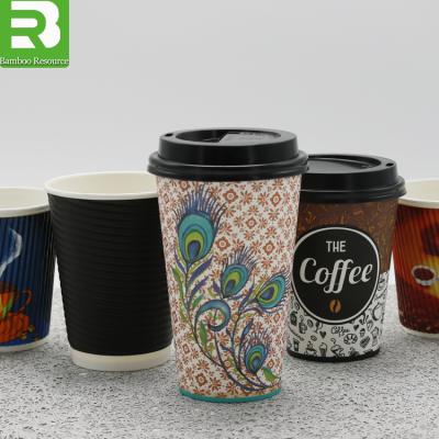 China Resource Disposable Eco Friendly Stocked Biodegradable Bamboo Custom Printed Disposable Biodegradable Cup High Quality for sale