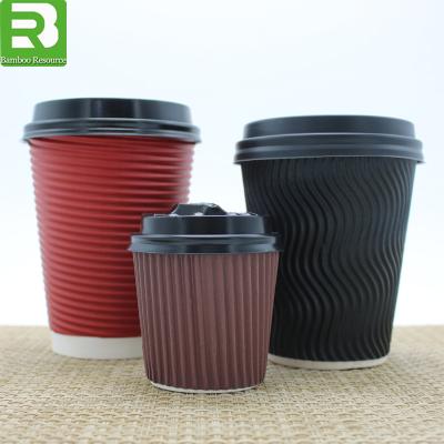 China Disposable.Eco-Friendly.Waterproof Factory Direct Sale Disposable Insulated Paper Cup For Hot Coffee for sale