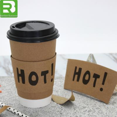 China 12oz/16oz/20oz DOUBLE WALL Disposable Hot Drink Coffee Paper Cup With Lid And Sleeve for sale